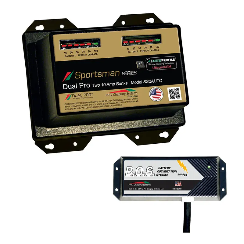 Dual Pro Ss2 Automatic 2-Bank Marine Battery Charger With Dual-Bank B.O.S. [Ss2Auto/Bos12V2] 1