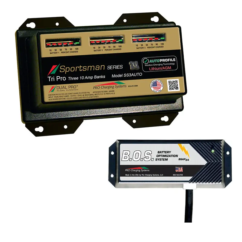 Dual Pro Ss3 Automatic 3-Bank Marine Battery Charger With Triple-Bank B.O.S. [Ss3Auto/Bos12V3] 1