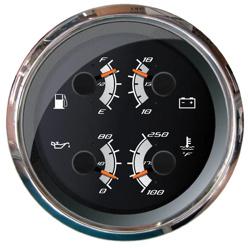 Faria Platinum 4-Inch Multi-Gauge – Fuel Level, Oil Pressure, Voltage & Water Temperature [22014] 1
