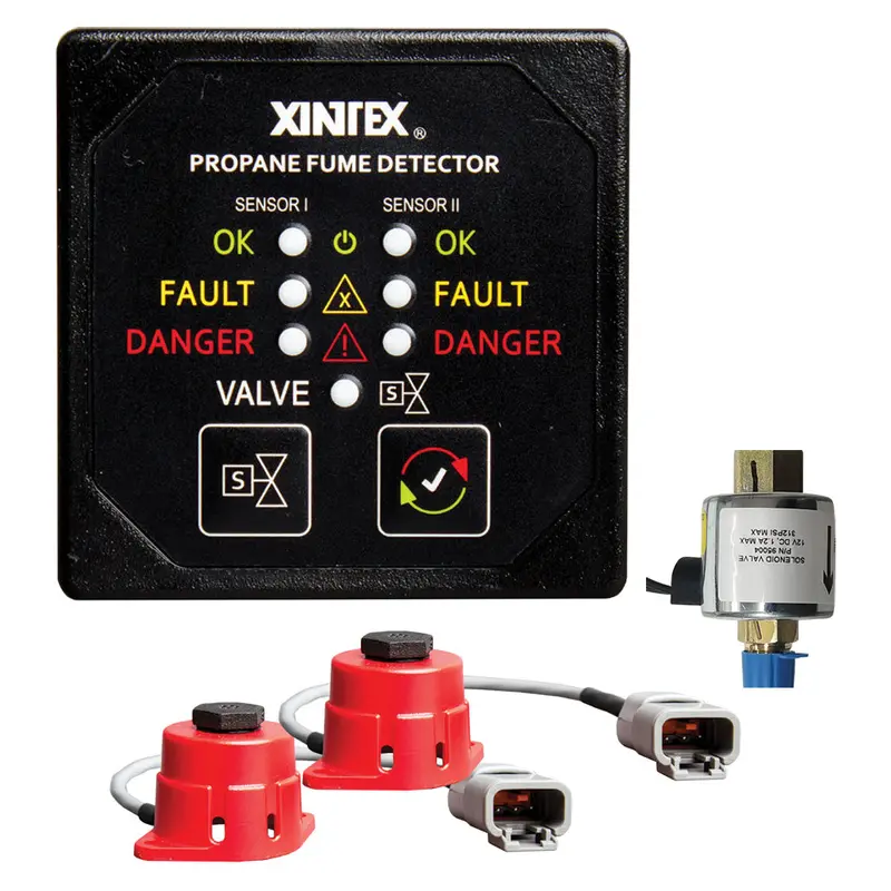 Fireboy-Xintex P-2Bs Propane Fume Detector – Dual-Channel, 2-Sensor, 24V Dc W/ Solenoid Control [P-2Bs-24-R] 1