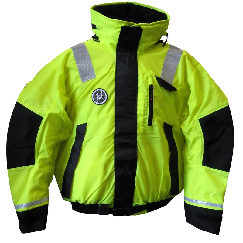 First Watch Ab-1100 Hi-Vis Flotation Bomber Jacket – Yellow/Black, Xl 1