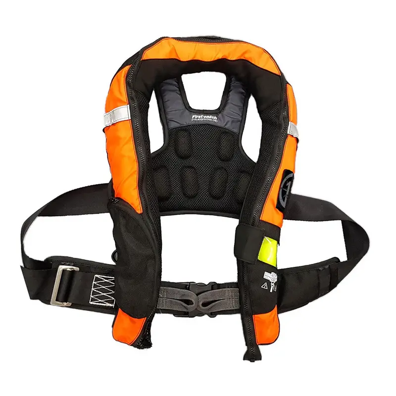 First Watch Fw-40Pro Ergonomic Auto-Inflatable Pfd With Harness – Hi-Vis Orange/Black 1