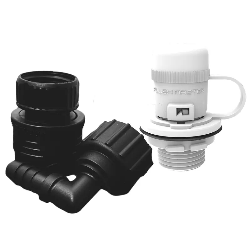 Flushmaster Mercury-Compatible Quick-Connect Flush Port Kit – White 1