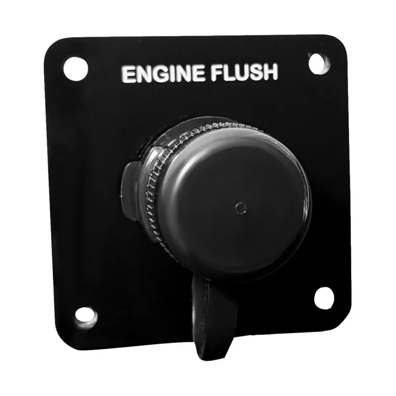 Flushmaster Vertical Single-Outlet Flush Port Rerouter – 3/8" Barb, Black Acrylic 1