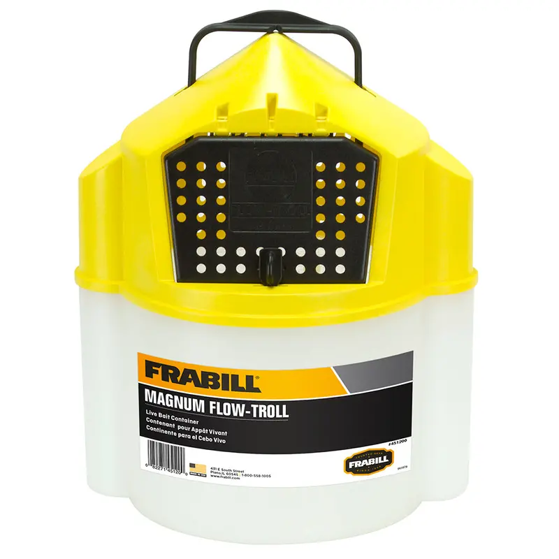 Frabill Magnum Flow Troll Bucket – 10-Quart Livewell Design – Model 451200 1