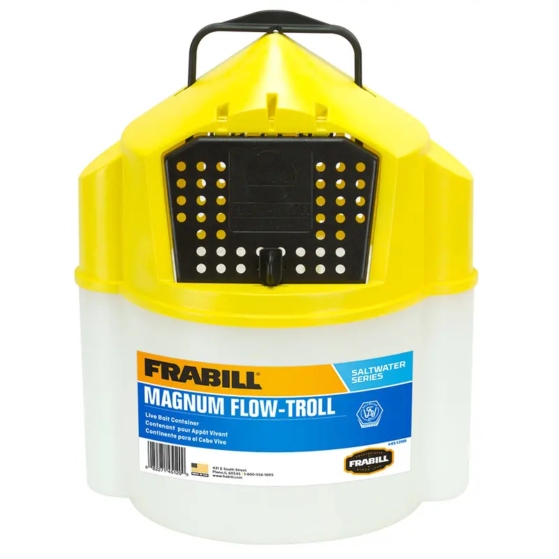 Frabill Magnum Flow Troll Shrimp Bucket – 10-Quart Aeration-Ready – Model 451205 1