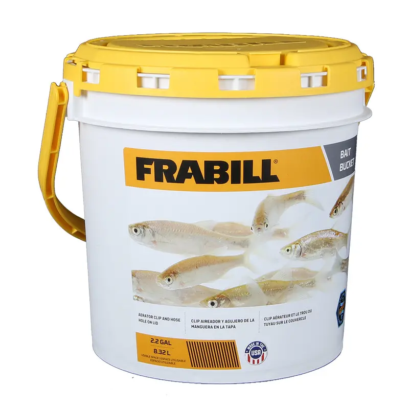 Frabill Portable Bait Bucket – Durable Plastic Design 1