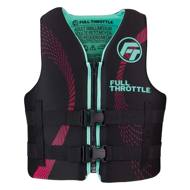 Full Throttle Adult Rapid-Dry Life Jacket – S/M, Aqua/Black [142100-505-030-22] 1