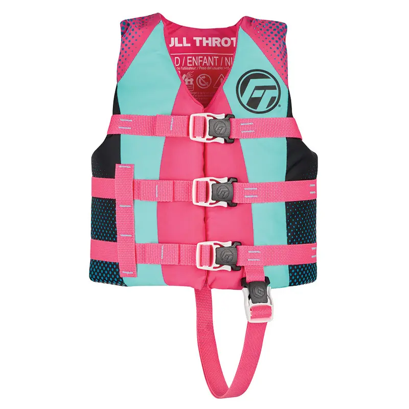 Full Throttle Child Nylon Life Vest – Pink 1