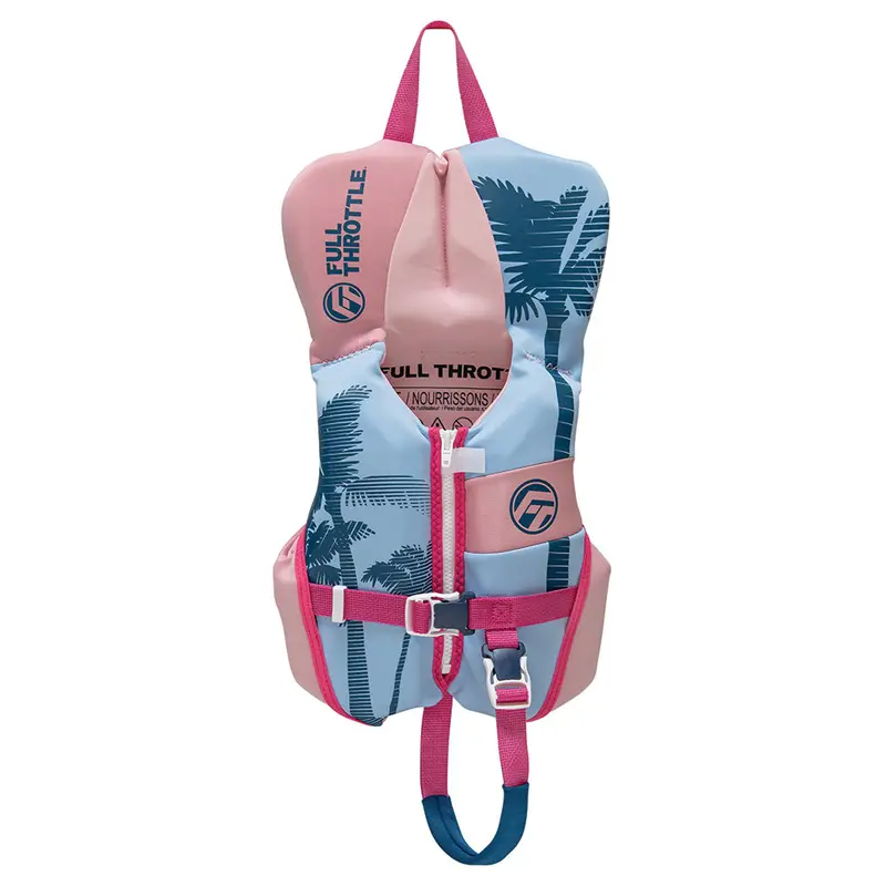 Full Throttle Infant Life Jacket – Rapid-Dry Flex-Back Design In Pink (Model 142200-105-000-25) 1