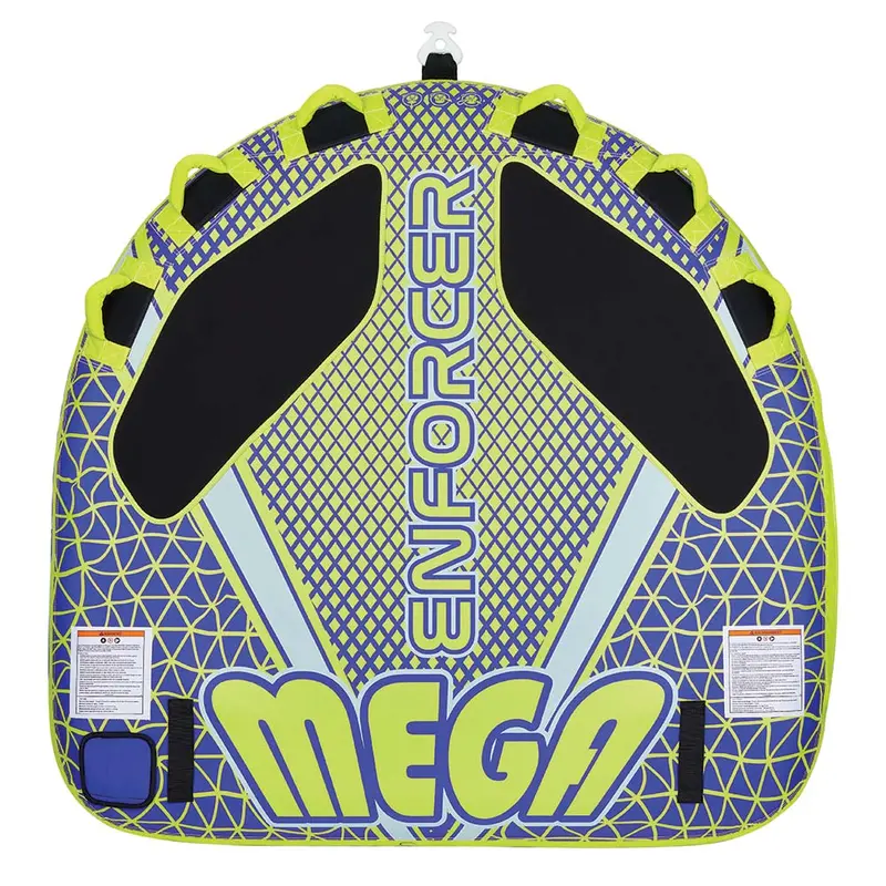 Full Throttle Mega Enforcer Inflatable Towable Tube – 3-Rider, Yellow [302200-300-003-21] 1