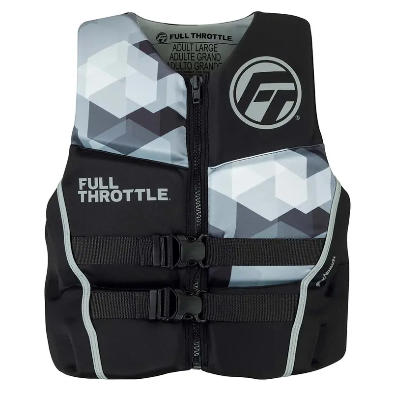 Full Throttle Men’S Rapid-Dry Flex-Back Life Jacket – Xl Size In Black/Grey [142500-701-050-22] 1