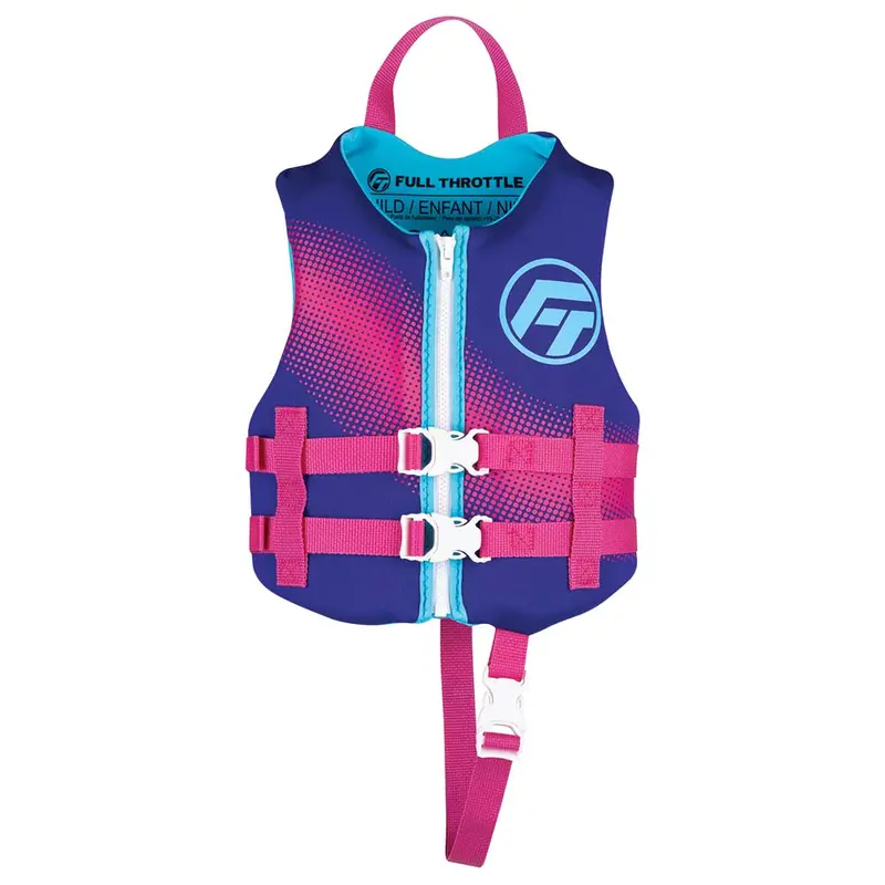 Full Throttle Rapid-Dry Child Life Jacket – Purple, Youth Size [142100-600-001-22] 1