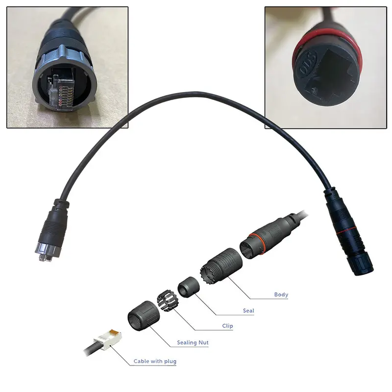 Furuno Waterproof Rj45-To-Hub102 Adapter Cable – 0.5 Meter, Marine-Grade (Model Wrj-Adp-05M) 1