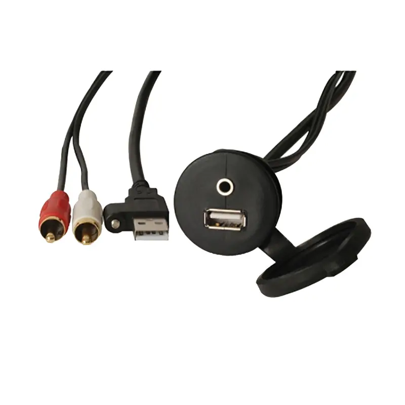 Fusion Ms-Cbuusb3.5 Dual Audio Panel Mount: Usb + 3.5Mm Headphone Jack [010-12381-00] 1