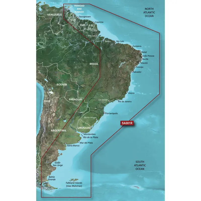 Garmin Bluechart G3 Hd Microsd Card: South America East Coast – Hxsa001R (010-C1062-20) 1