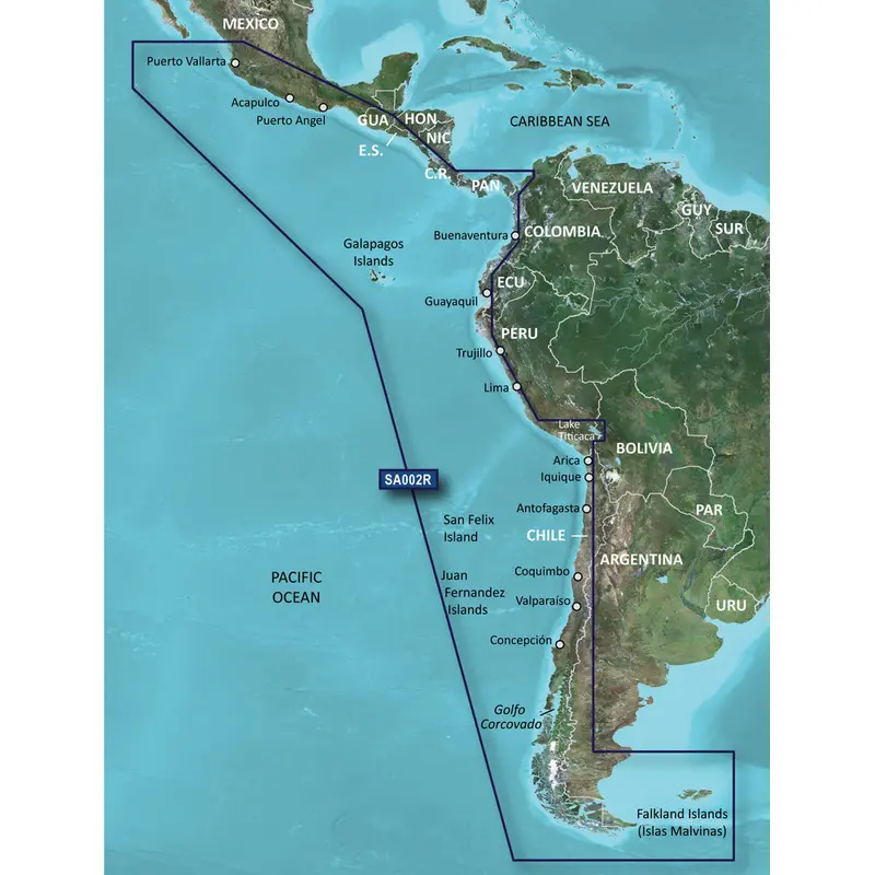 Garmin Bluechart G3 Hd Microsd Card: South America West Coast – Hxsa002R (010-C1063-20) 1