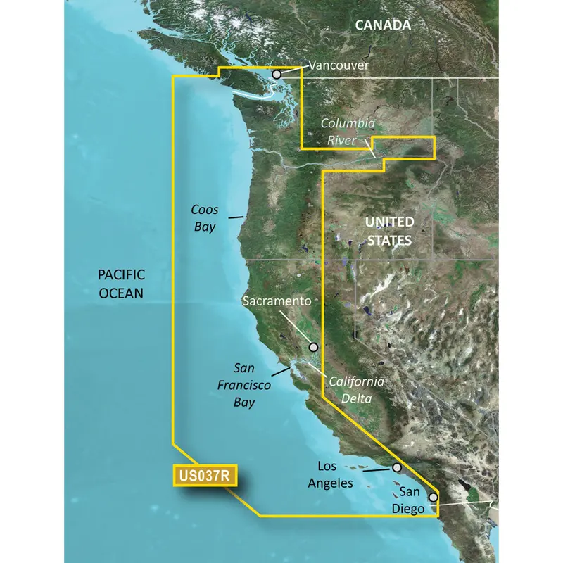 Garmin Bluechart G3 Vision Hd Vancouver To San Diego Chart – Microsd/Sd (Part #010-C1003-00) 1