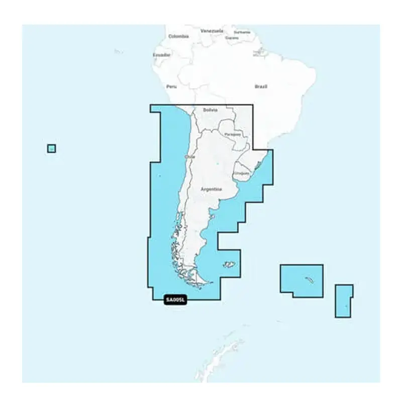 Garmin Navionics+ Marine Chart: Chile, Argentina & Easter Island (Nssa005L) 1