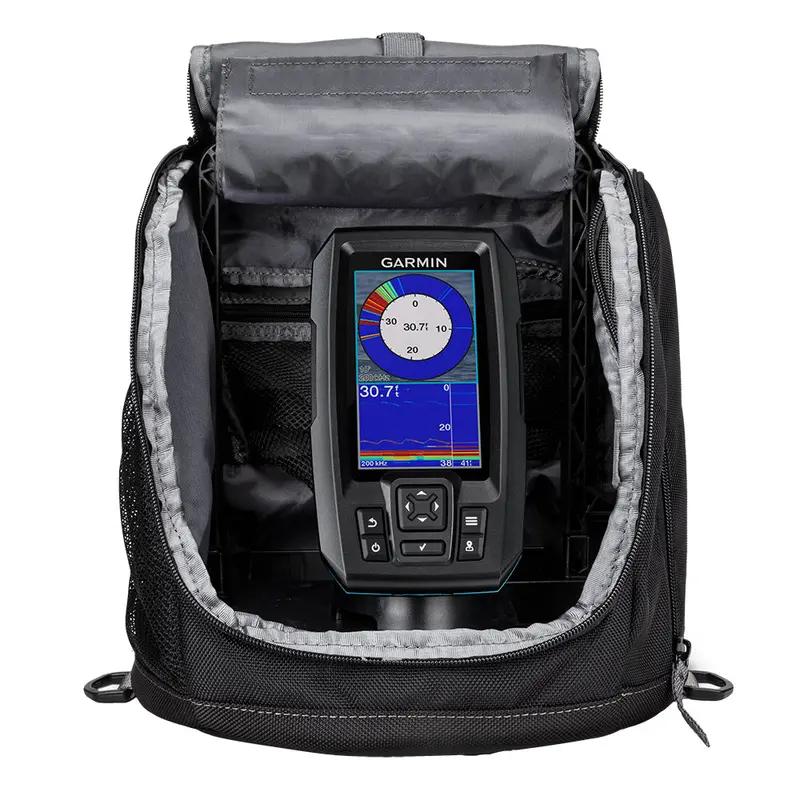Garmin Striker Plus 4 Ice Fishing Bundle – Includes Transducer, Battery, And Carry Case [010-01870-30] 1