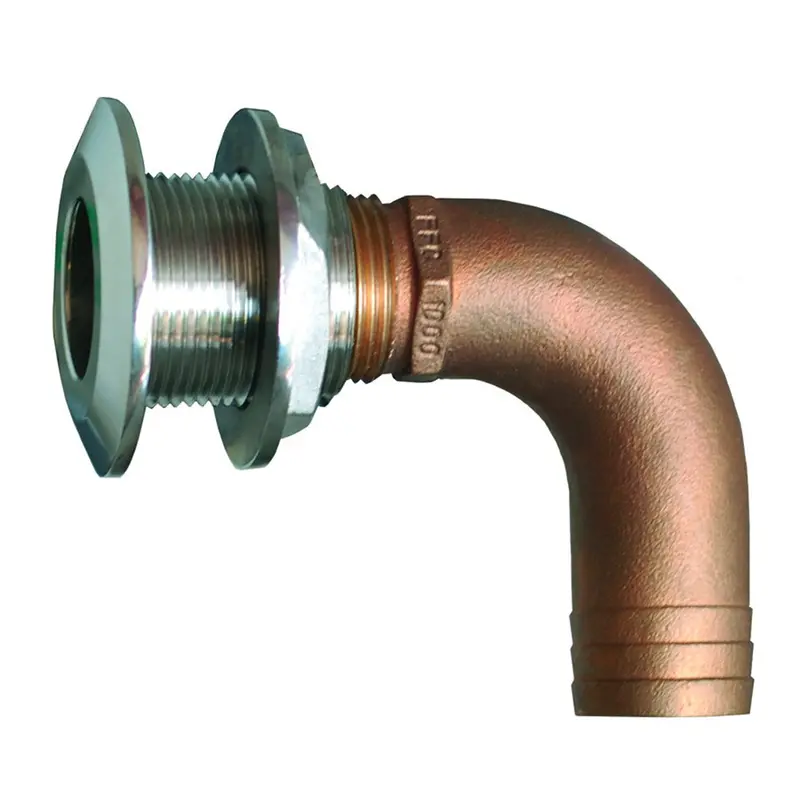Groco Hthc-750-S 3/4" Stainless Steel 90° Hose Thru-Hull Fitting 1