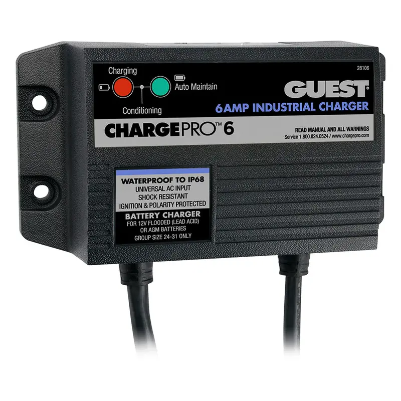 Guest 6-Amp Single-Bank Onboard Battery Charger – 12V, 120V Ac Input (Model 28106) 1