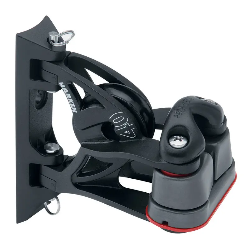 Harken 40Mm Carbo Air Pivoting Lead Block With Aluminum Cam-Matic Cleat [2156] 1