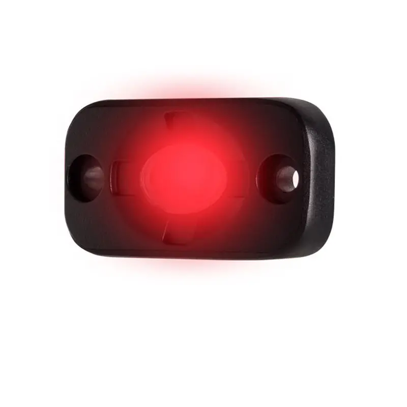 Heise 1.5" X 3" Auxiliary Accent Pod – Black Housing With Red Led Output 1
