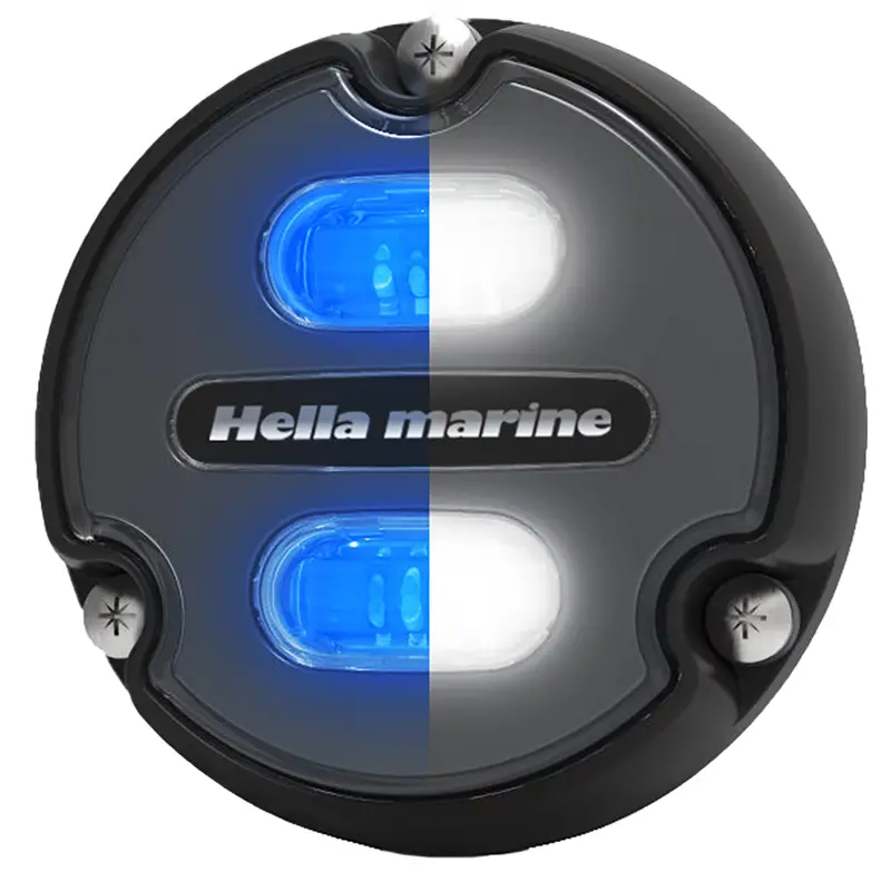 Hella Marine Apelo A1 Blue/White Underwater Light – 1800 Lm, Black Housing & Charcoal Lens [016145-001] 1