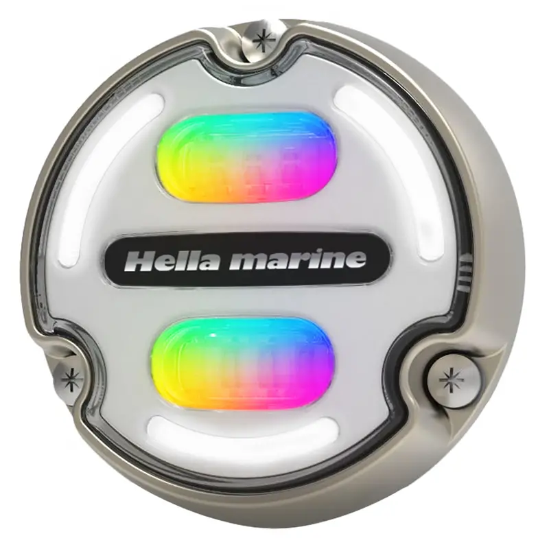 Hella Marine Apelo A2 Rgb Underwater Light – 3000 Lm, Bronze Housing & White Lens With Edge Lighting [016148-101] 1