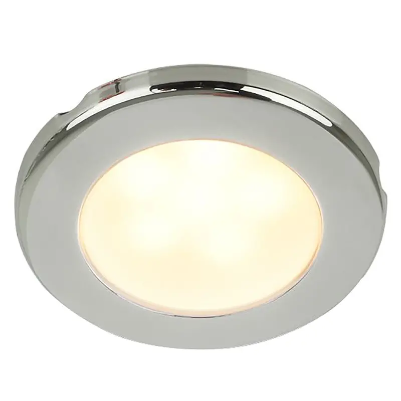 Hella Marine Euroled 75 3" Warm White Screw-Mount Downlight – Stainless Steel Trim – 24V Dc 1