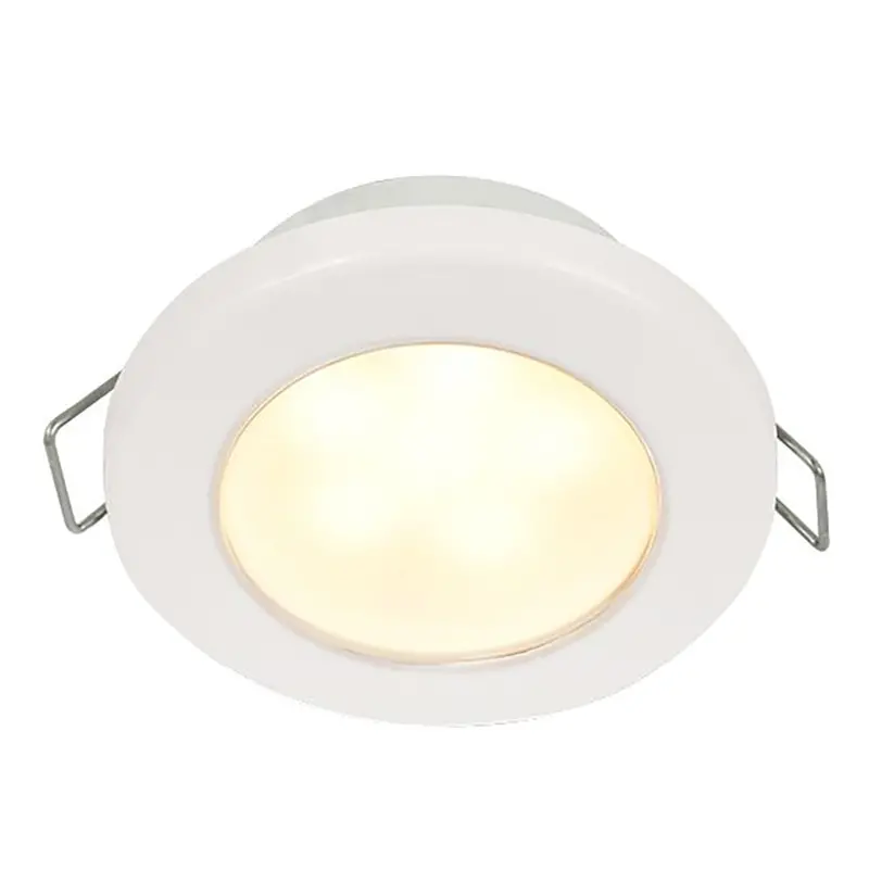 Hella Marine Euroled 75 3" Warm White Spring-Mount Downlight – White Plastic Trim – 12V Dc 1