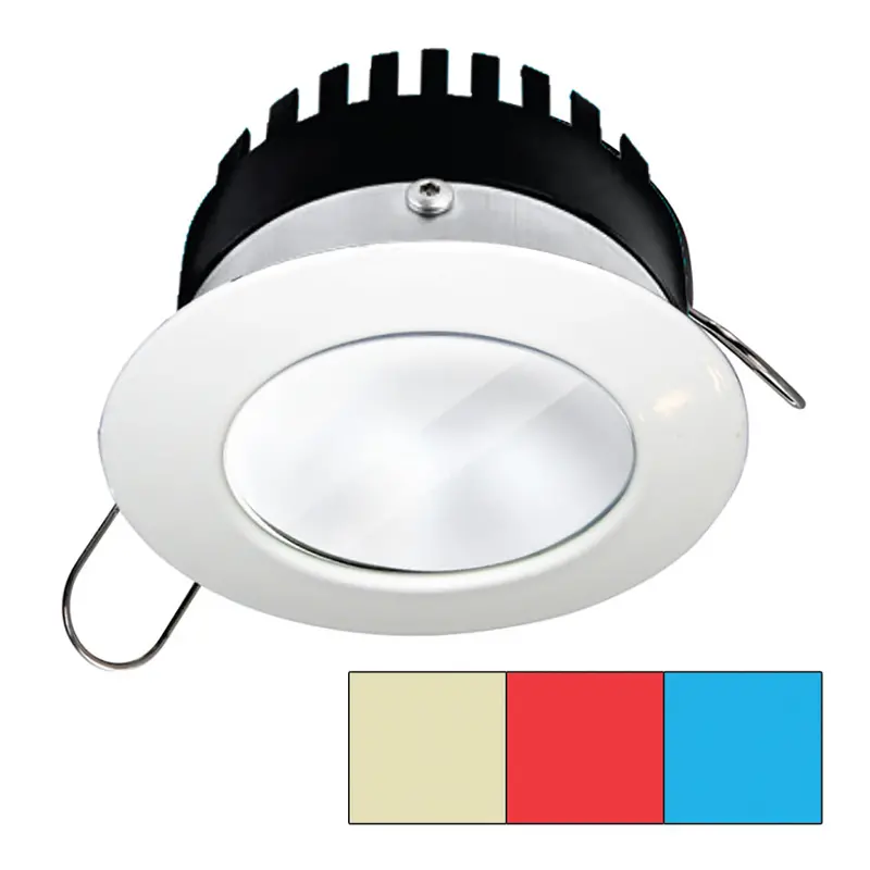 I2Systems Apeiron Pro A503 Led Light – 3W Round Warm White/Red/Blue, White Housing 1