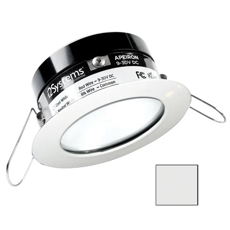 I2Systems Apeiron Pro A503 Round 3W Spring-Mount Led Light – Cool White, White Finish (Model A503-31Aag) 1