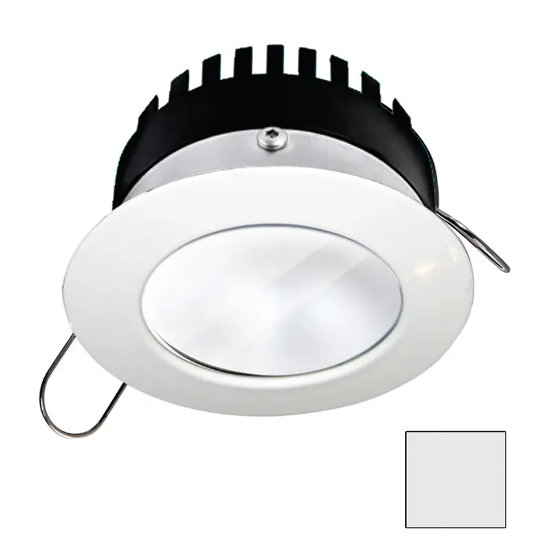 I2Systems Apeiron Pro A506 Round Spring-Mount Led Light – 6W Cool White, White Finish 1