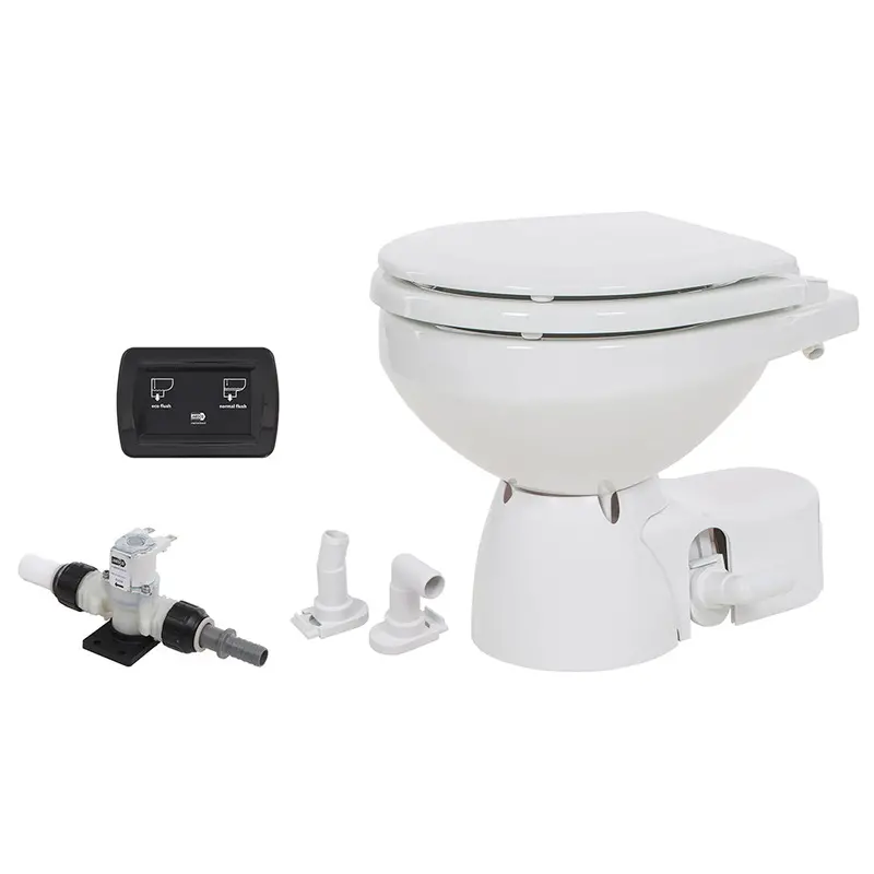 Jabsco Quiet Flush E2 Fresh Water Toilet – 12V Compact Bowl With Soft-Close Lid 1