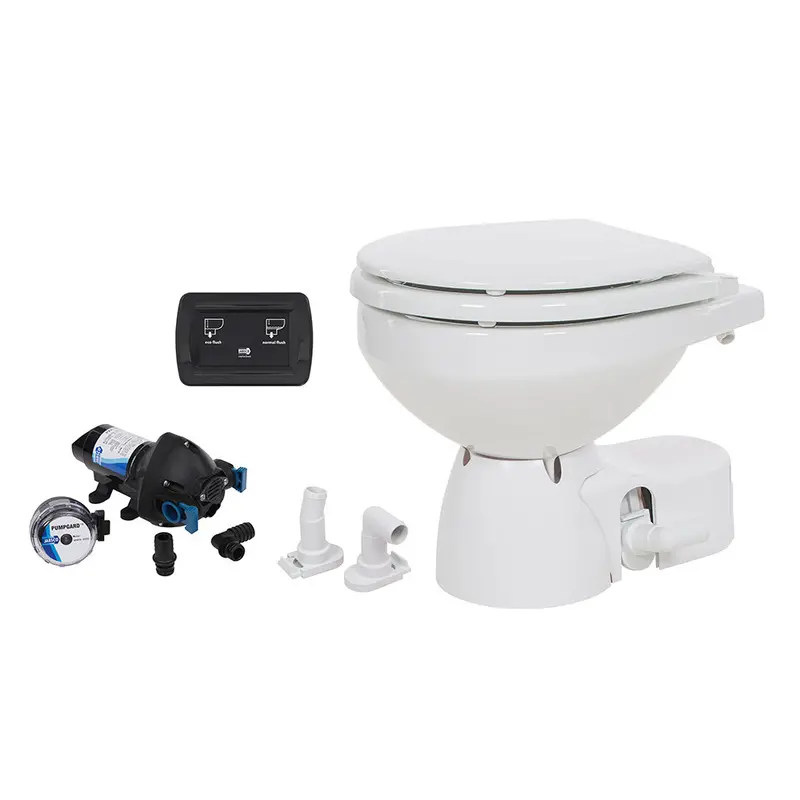 Jabsco Quiet Flush E2 Raw Water Toilet – 12V Compact Bowl With Soft-Close Lid 1