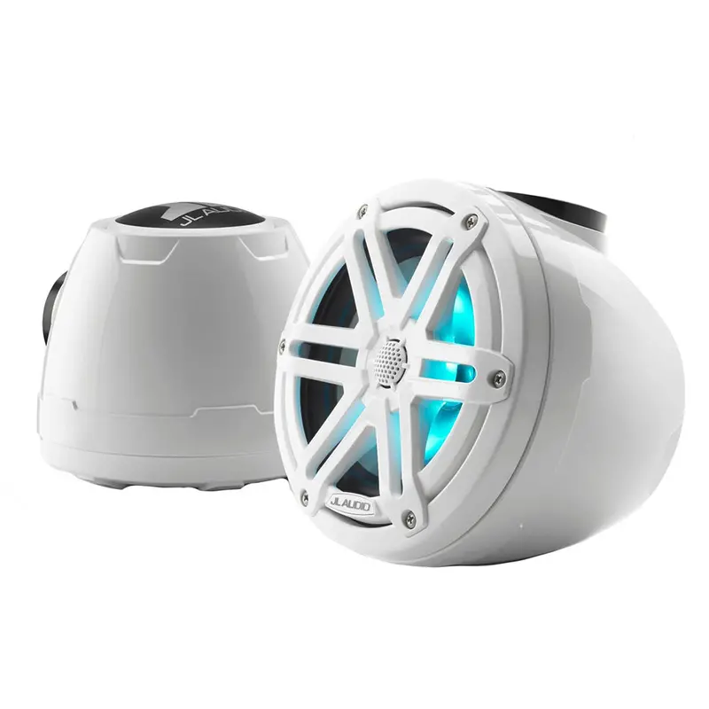 Jl Audio M3-650Vex-Gw-S-Gw-I 6.5" Marine Enclosed Coaxial Speakers With White Sports Grilles & Rgb Led Lighting 1
