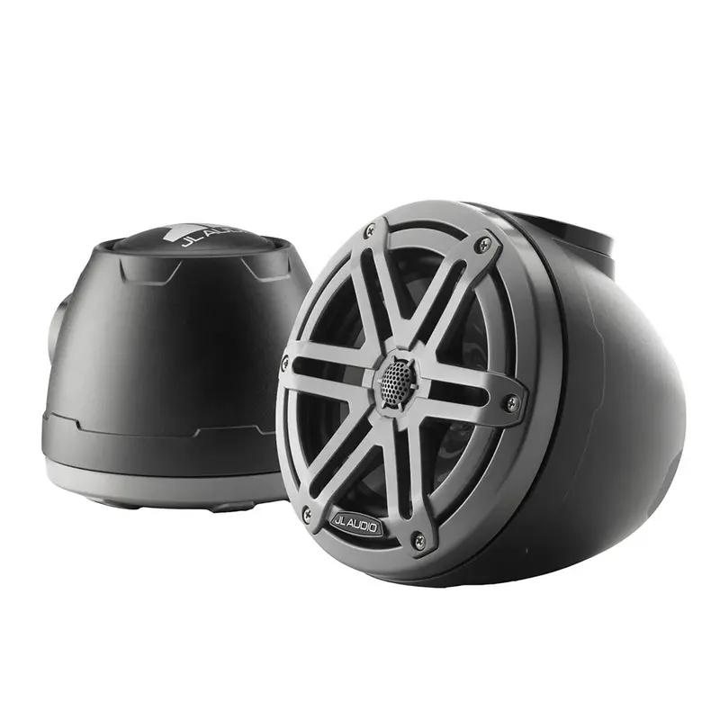 Jl Audio M3-650Vex-Mb-S-Gm 6.5" Marine Enclosed Coaxial Speakers With Grey Metallic Sports Grilles 1
