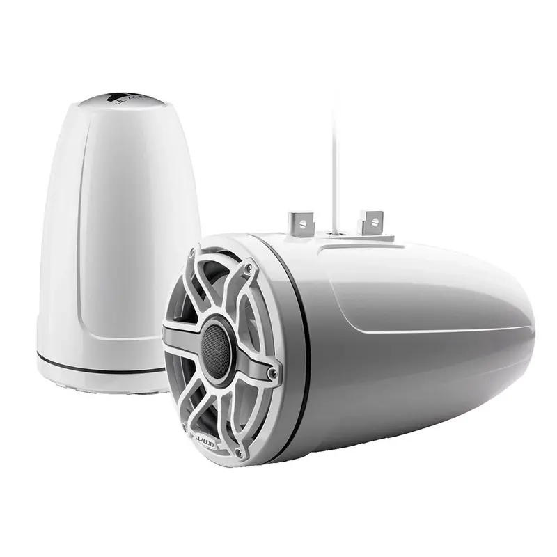 Jl Audio M6-880Etxv3 Enclosed 8.8" Tower Coaxial System With Gloss White Sport Grille (No Leds) 1