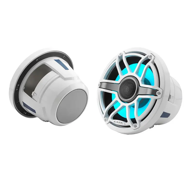 Jl Audio M6-880X-S-Gwgw-I: 8.8" Marine Coaxial Speakers With Gloss White Sport Grille & Transflective Led Lighting 1
