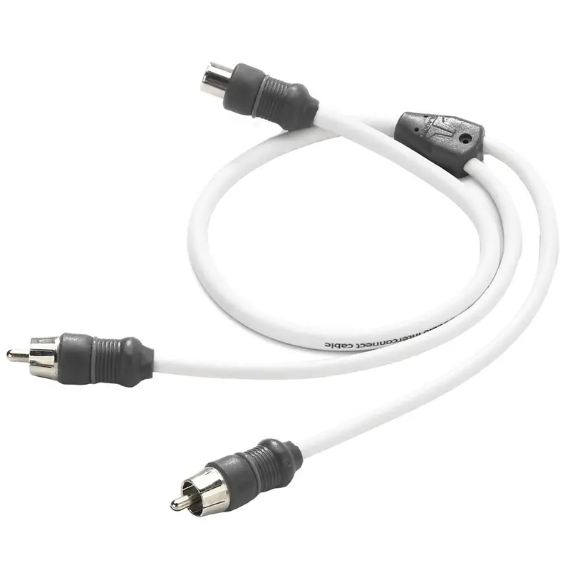 Jl Audio Xmd-Whtaicy-1F2M Marine Y-Adapter: 1 Female Rca To 2 Male Rca Inputs (Model 010-13552-00) 1