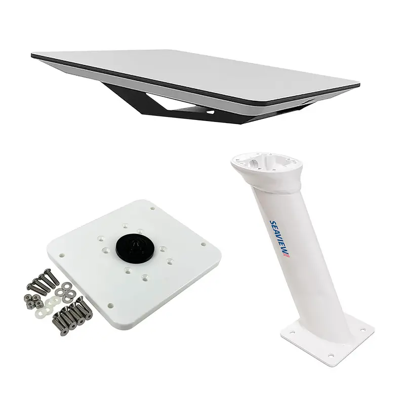 Kvh Starlink Flat Panel Kit With 16" Seaview Pedestal Mount – Compact Marine Starlink Installation [72-1048-Sv16] 1