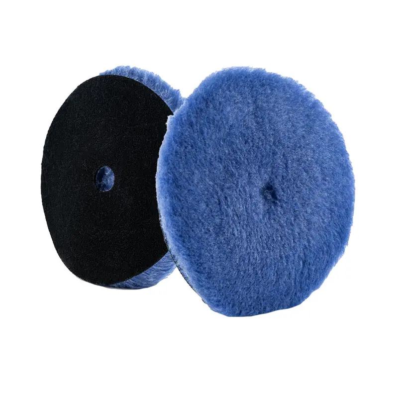 Lake Country Blue Hybrid Wool Buffing Pad With Center Hole – 7.5" × 1" [Hyb-178-Lc] 1