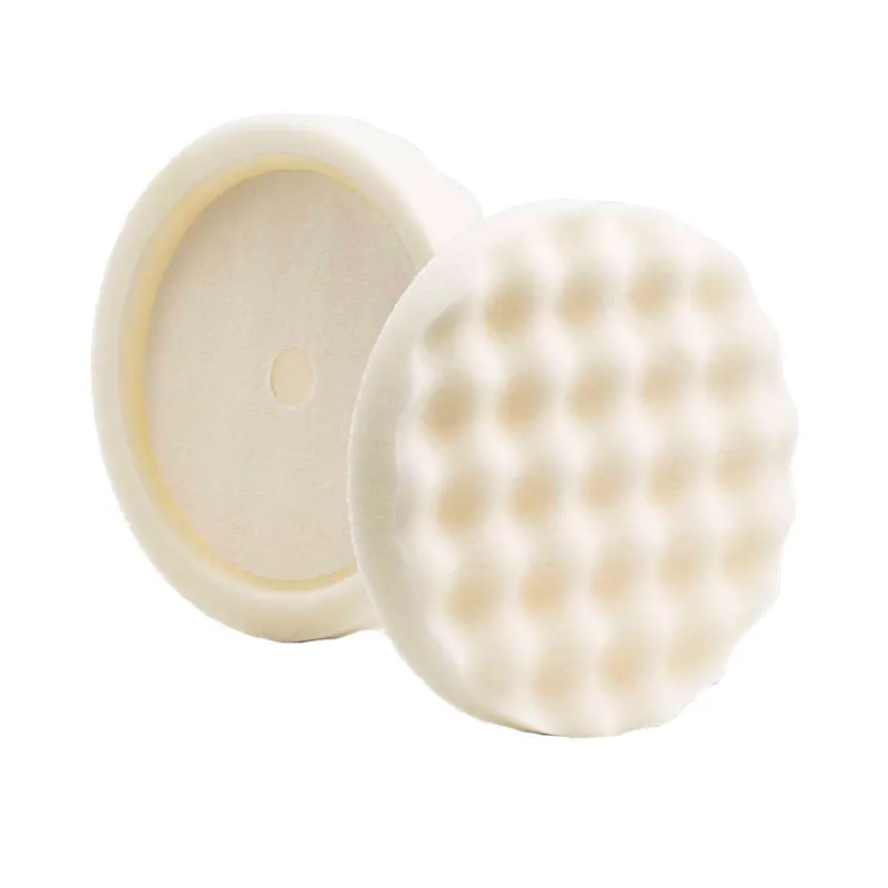 Lake Country White Waffle Pro Recessed Compounding Foam Pad – 8" × 1.5" [Wp-66800-Lc] 1