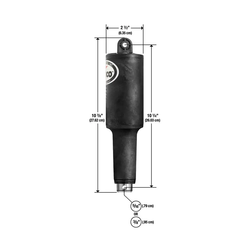 Lenco 101Xds Short Extreme-Duty 12V Actuator — 2.25-Inch Stroke With 3/8" Mounting Hardware (15058-001) 1