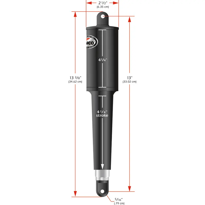Lenco 102 Series Standard 12V Linear Actuator — 4.25-Inch Stroke (Model 15059-001) 1