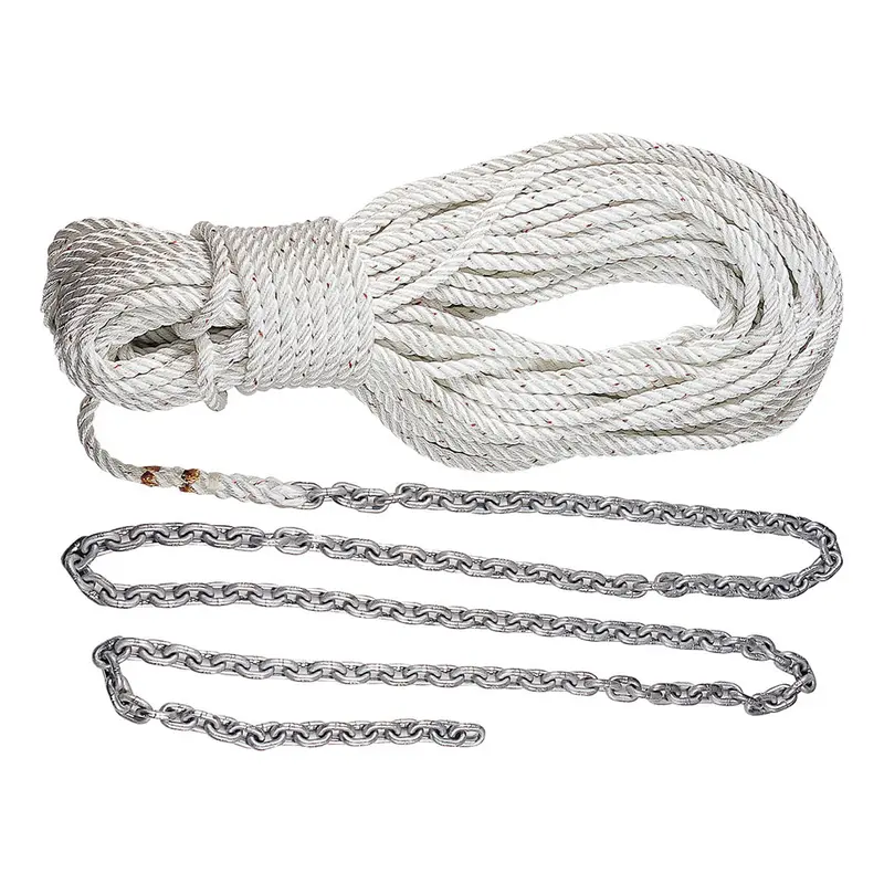 Lewmar Anchor Rode – 15-Foot 5/16-Inch G4 Chain With 150-Foot 5/8-Inch Rope And Galvanized Shackle 1