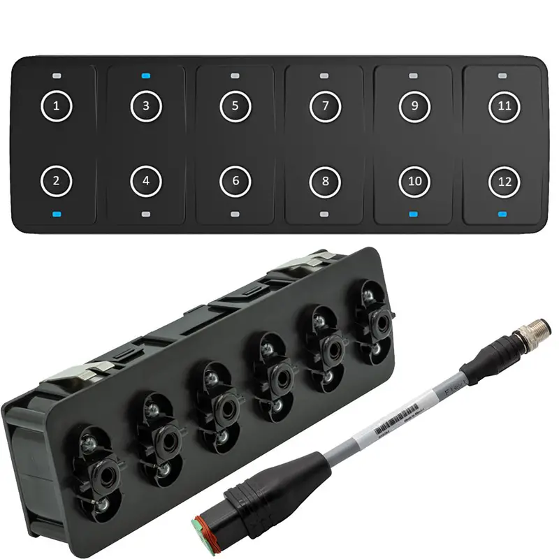 Maretron Ckm12 Keypad With Integrated 0.2M Nmea 2000 Adapter – Horizontal Mount 1
