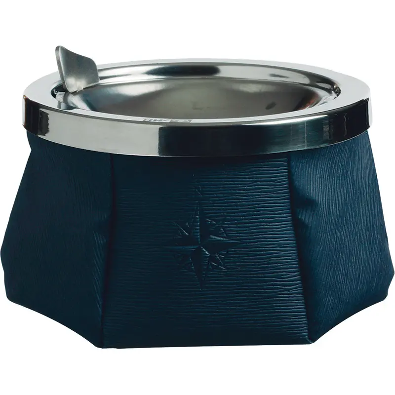 Marine Business Navy Blue Windproof Ashtray Featuring Snap-Close Lid 1